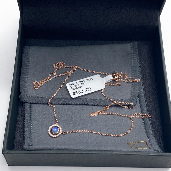 Astley Clarke 14K Rose Gold Opal & Diamond Pendant - Picture 2 of 8